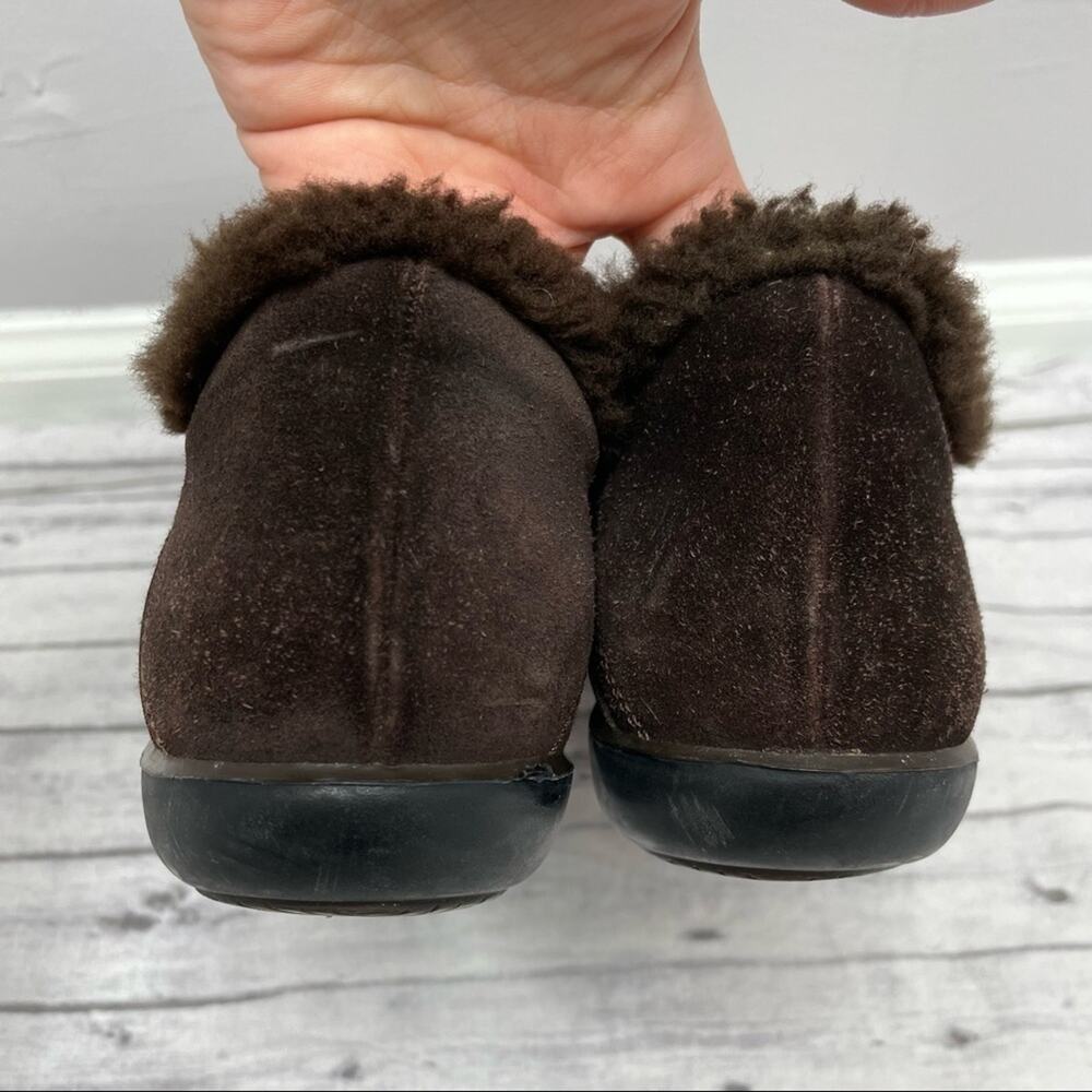 STUART WEITZMAN Suede Faux Fur Sneaker Shoes Womens Size 9.5 Brown Winter Spain - Picture 5 of 10